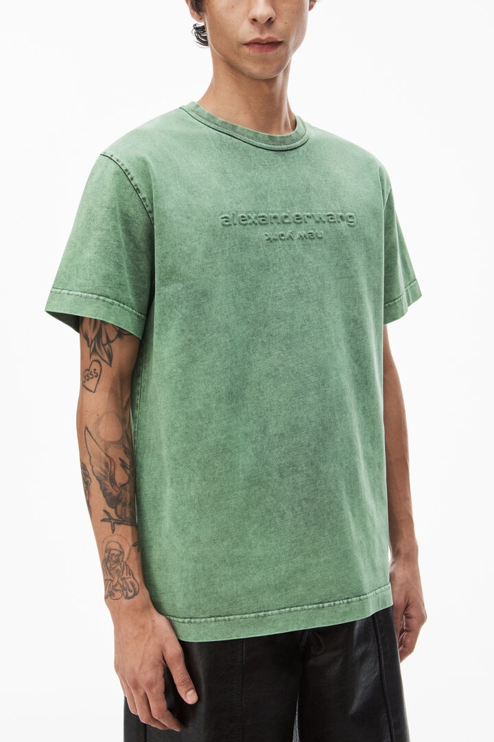 Alexander Wang Crewneck Short-sleeved T-shirt In Green