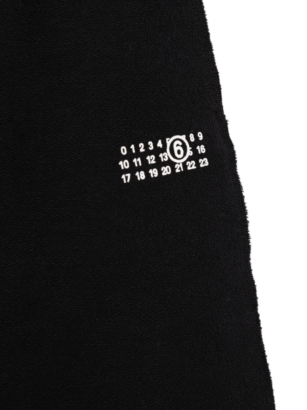 Mm6 Maison Margiela Numbers-motif Shorts In Black