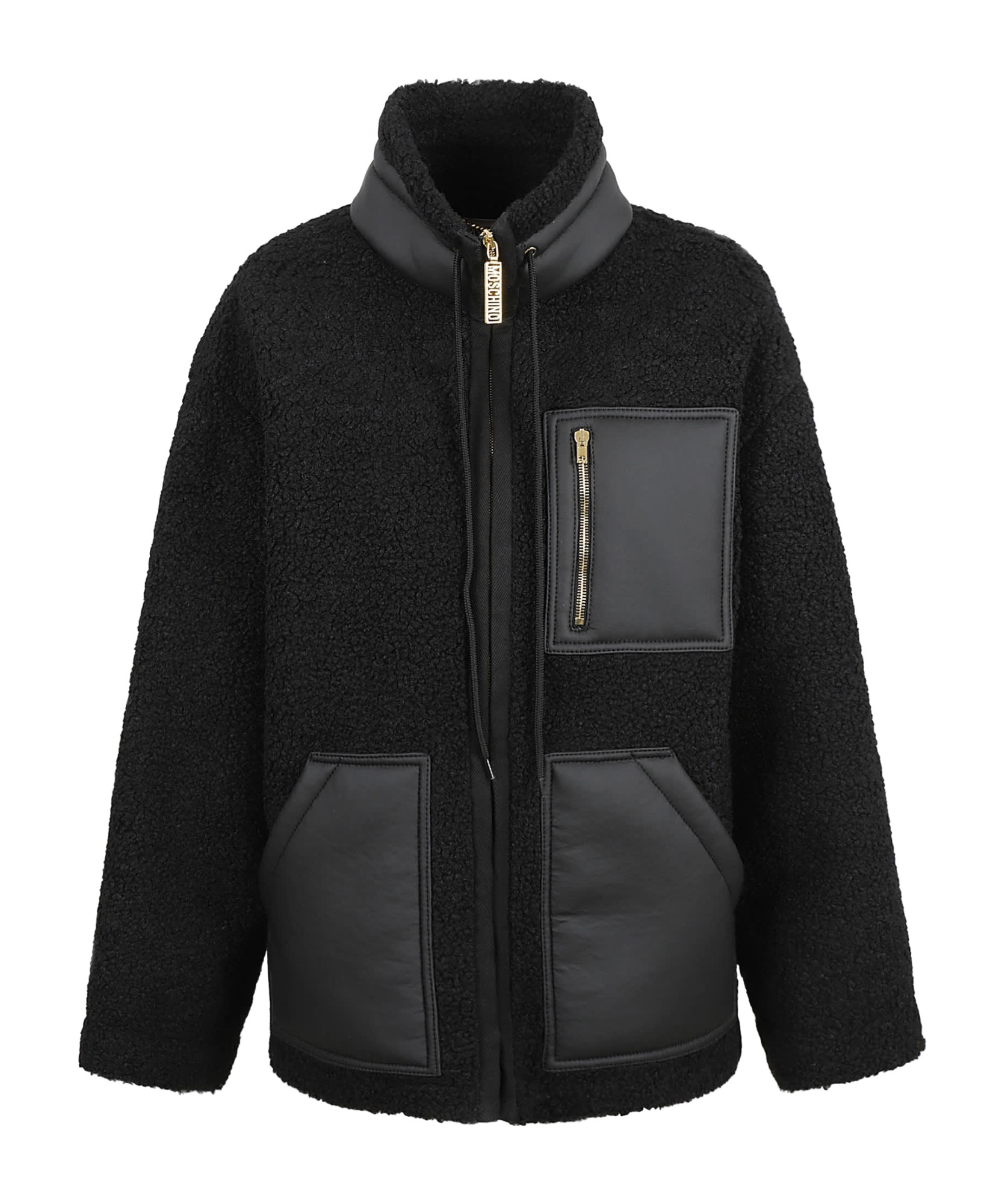 Moschino Zipped Laced Jacket In Black