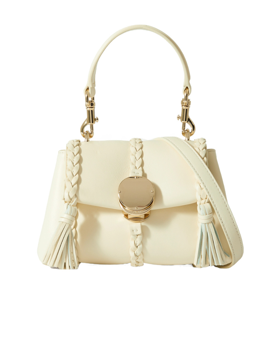 Chloé Small Penelope Leather Shoulder Bag In Nude