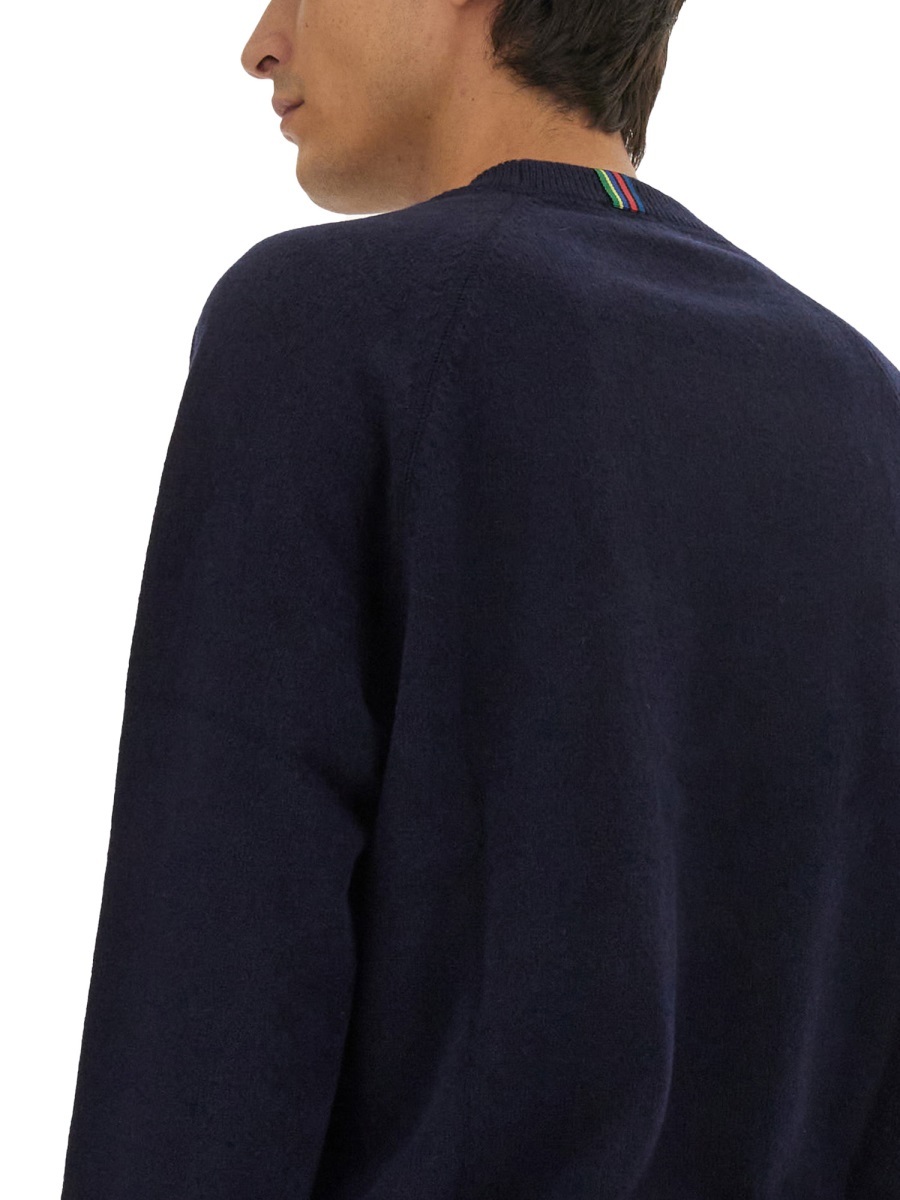 Paul Smith Long-sleeve Merino-wool Jumper In Black