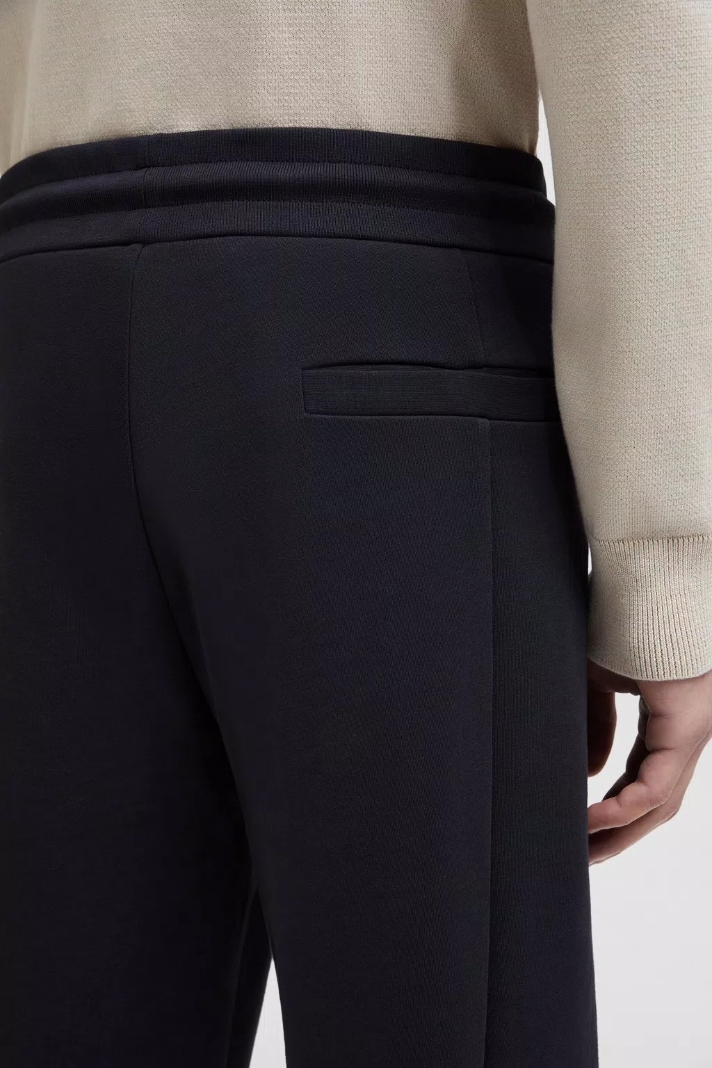Moncler Side Logo Patch Jogging Trousers In Blue