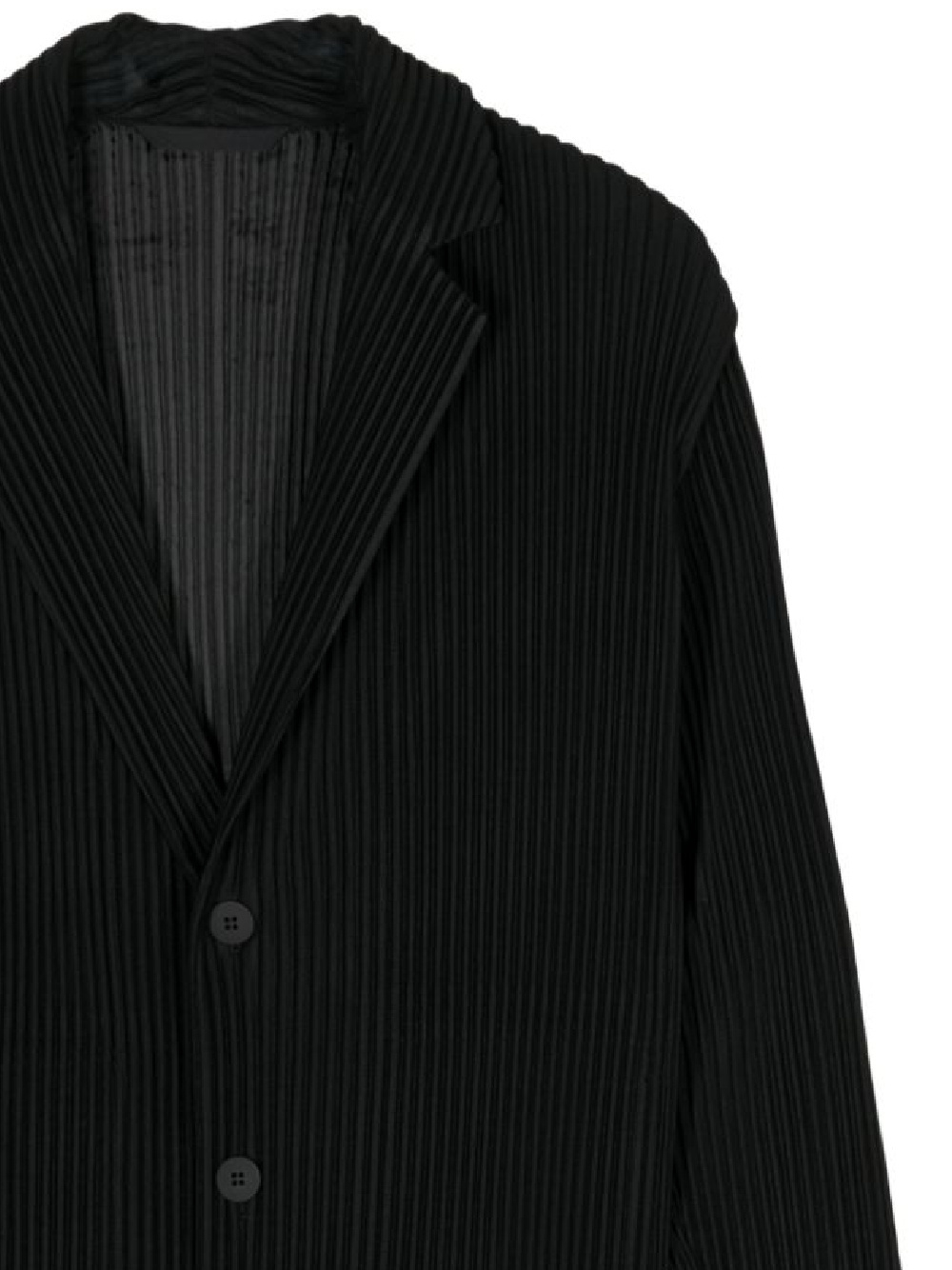 Shop Issey Miyake Plissé Blazer In Black