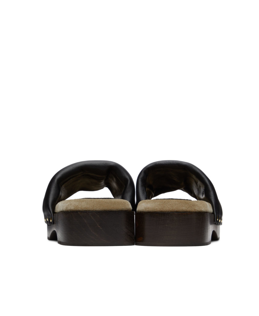 Nanushka Stefflon Leather And Suede Sandals In Black