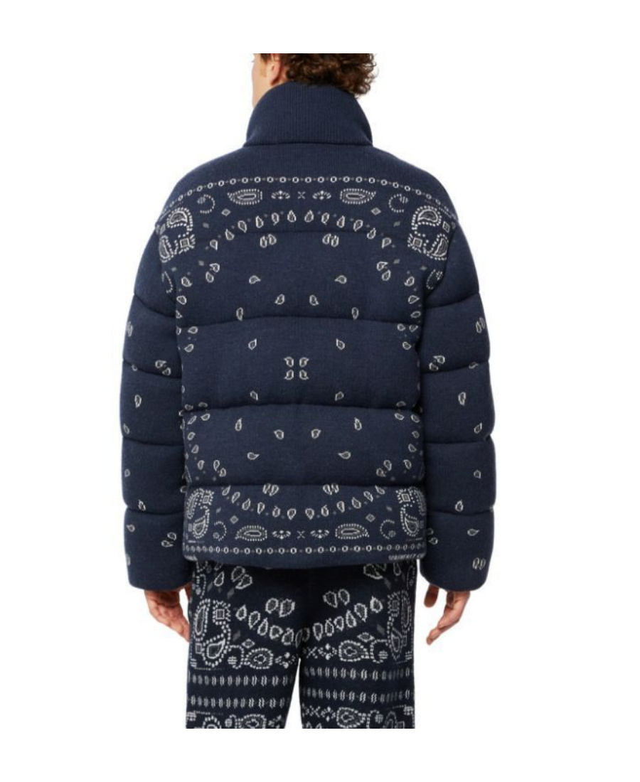 Shop Alanui Printed Padded Jacket In Black