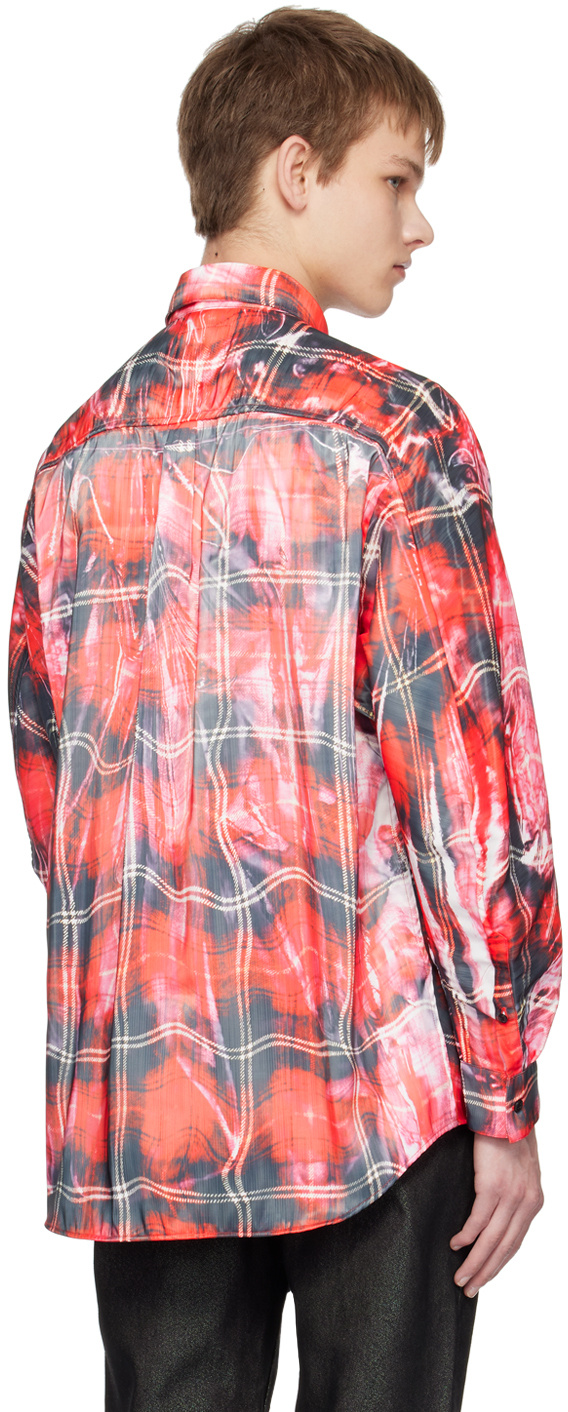 Doublet Mirage Check-pattern Shirt In Pink