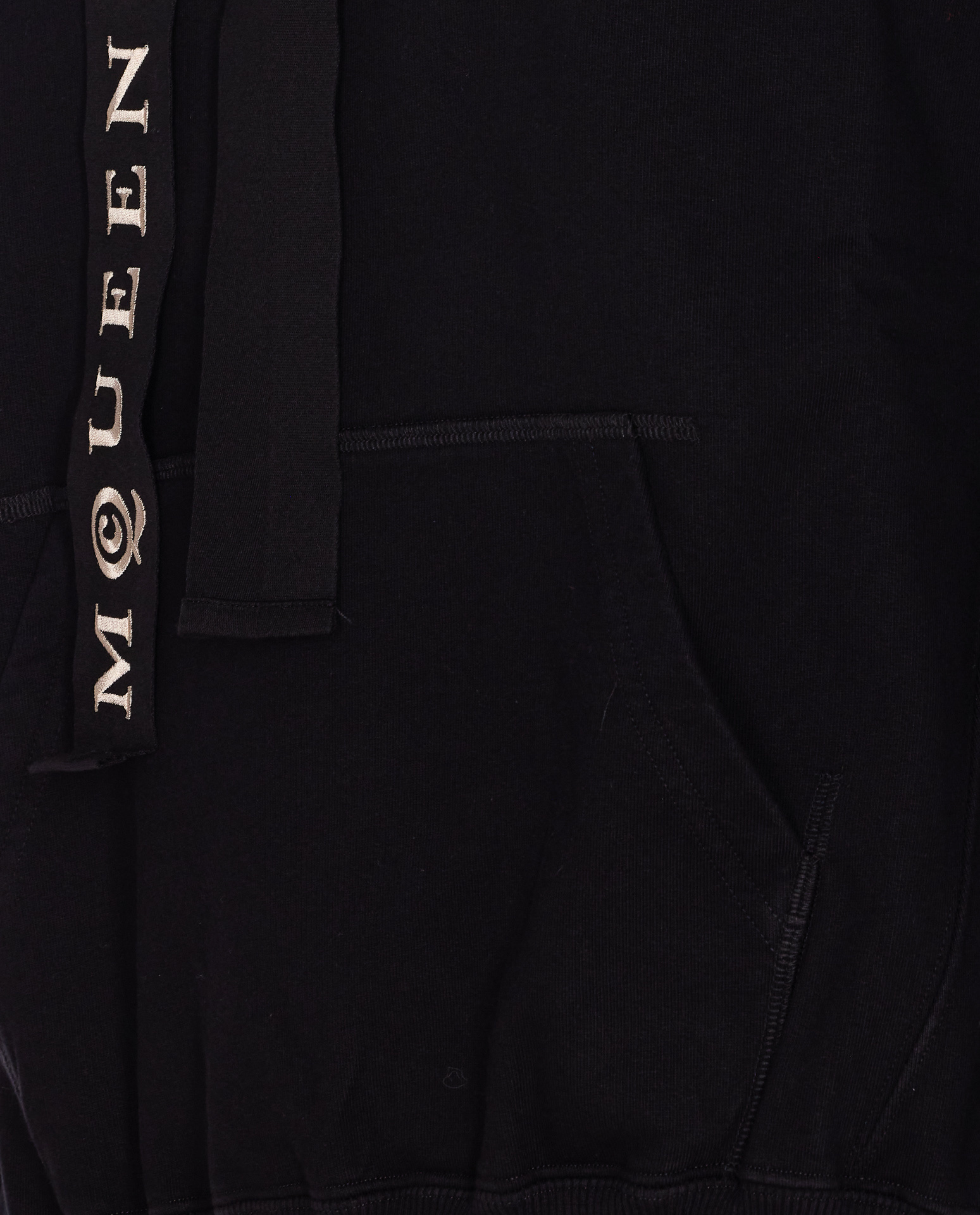 Alexander Mcqueen Hoodie With Drawstring Hood And Kangaroo Pocket In Black