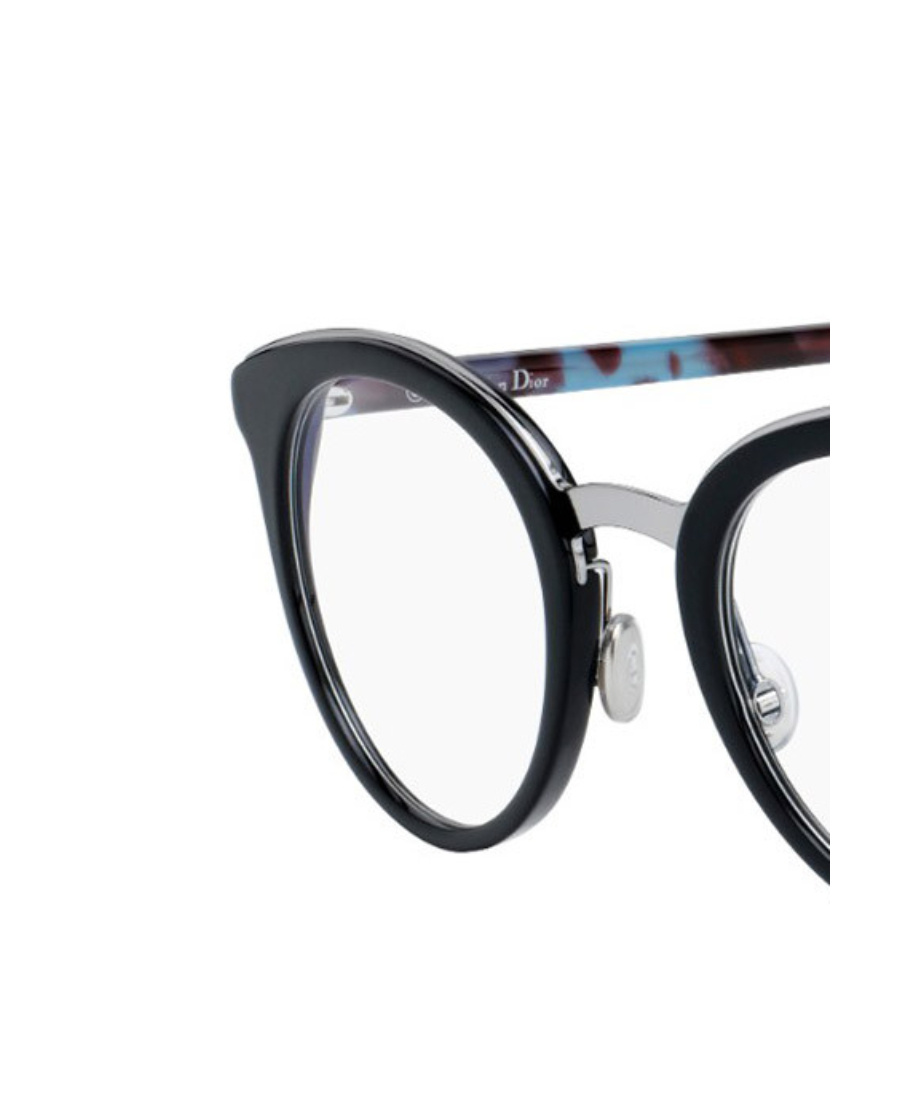 Dior Black Logo Flat Mirror In White