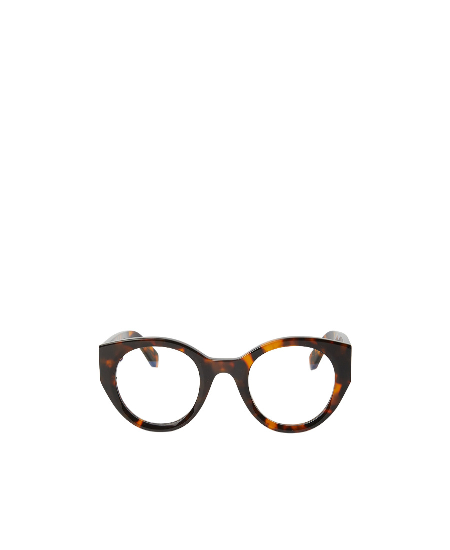 Off-white Optical Style 41 Round Frame Glasses In Brown