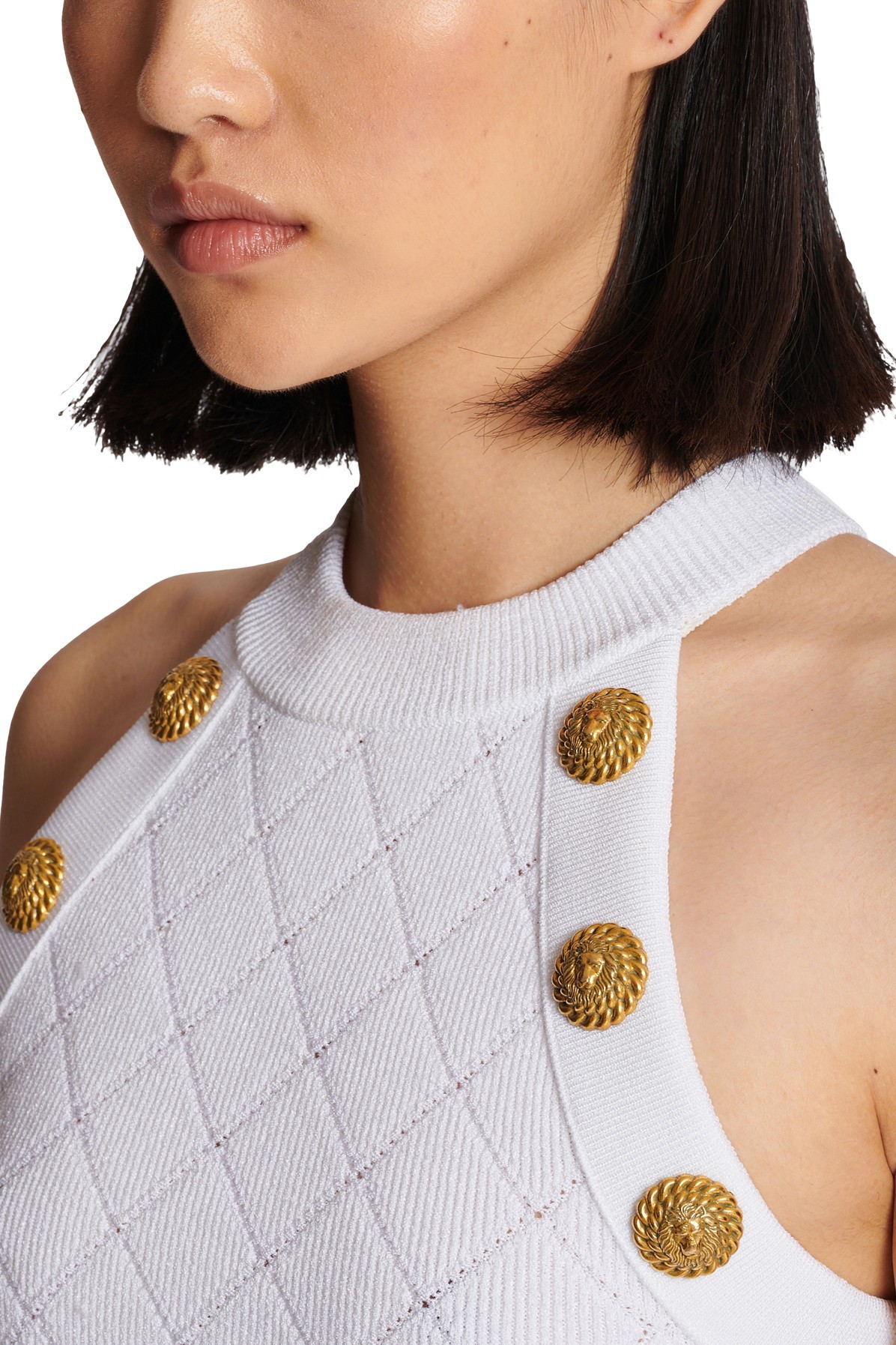 BALMAIN 6 BUCKLE KNITTED VEST