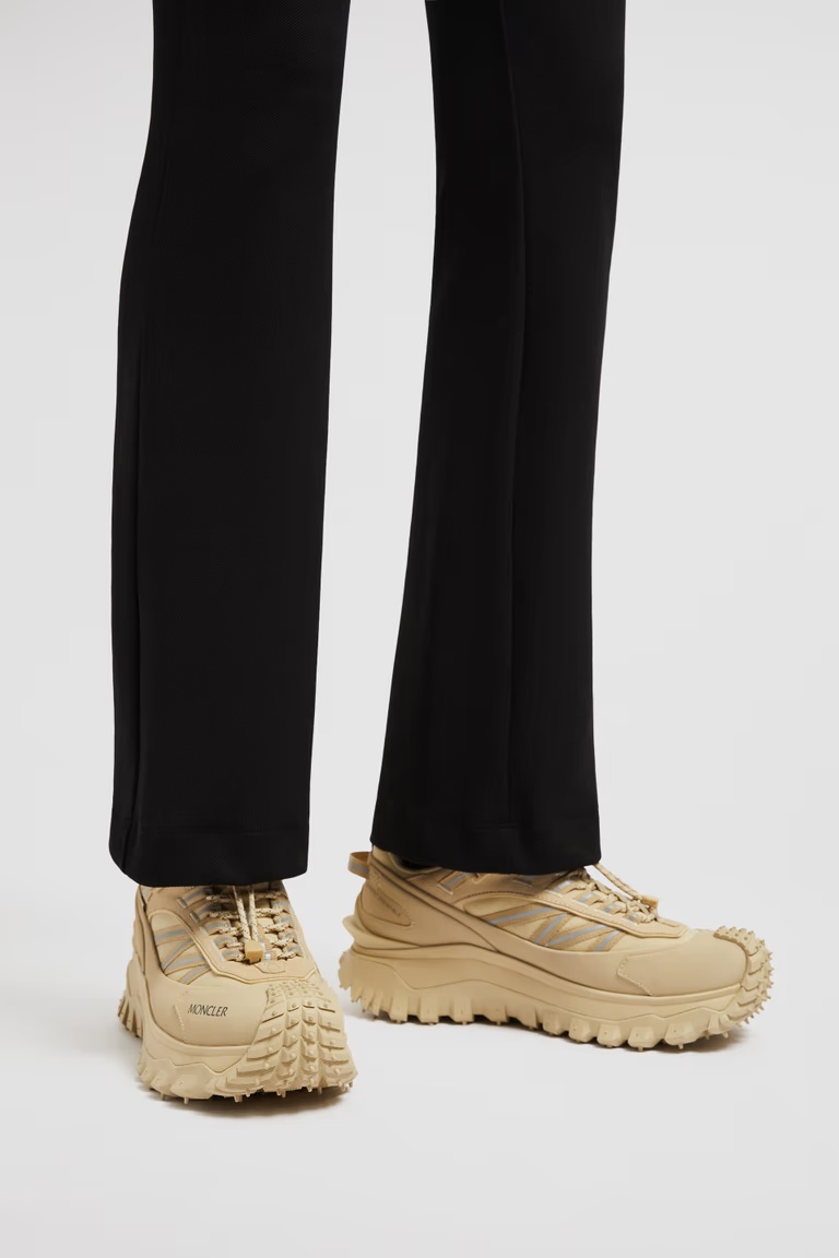 Moncler Beige Fabric Trailgrip Gtx Sneakers In Nude