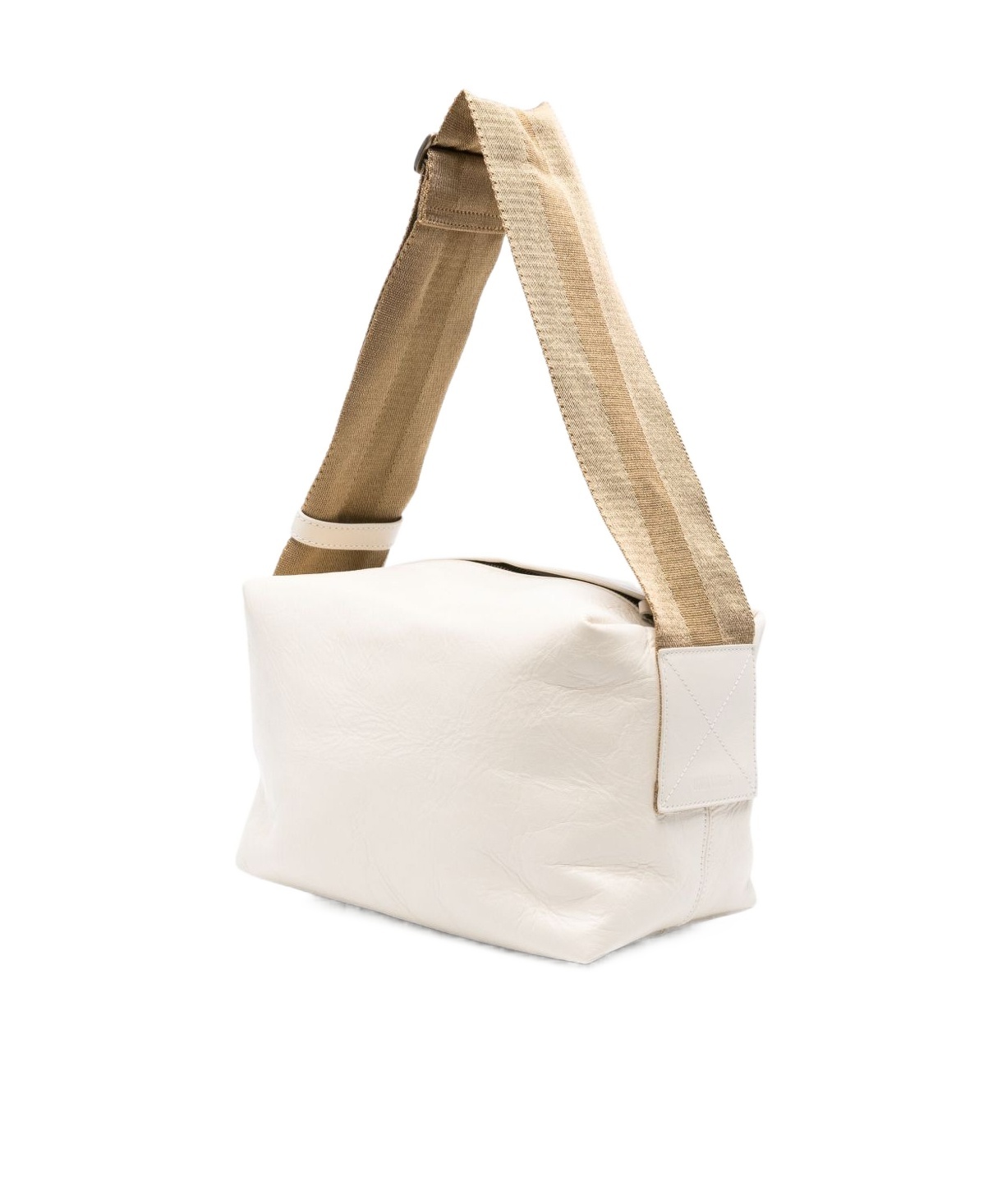 Uma Wang Leather Shoulder Bag In White