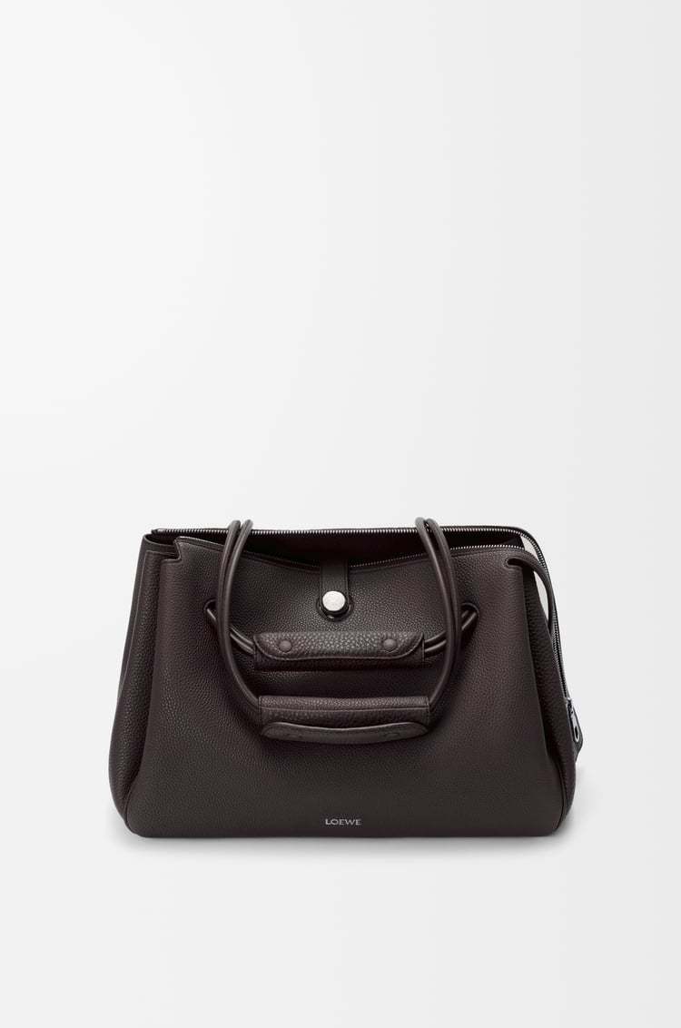Loewe Large Madrid Bag In Supple Grained Calfskin In Black