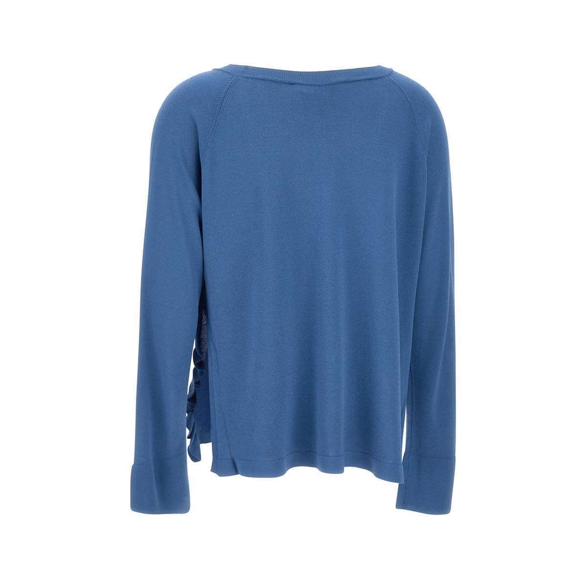 Kaos Ruffle-detailing Sweater In Blue