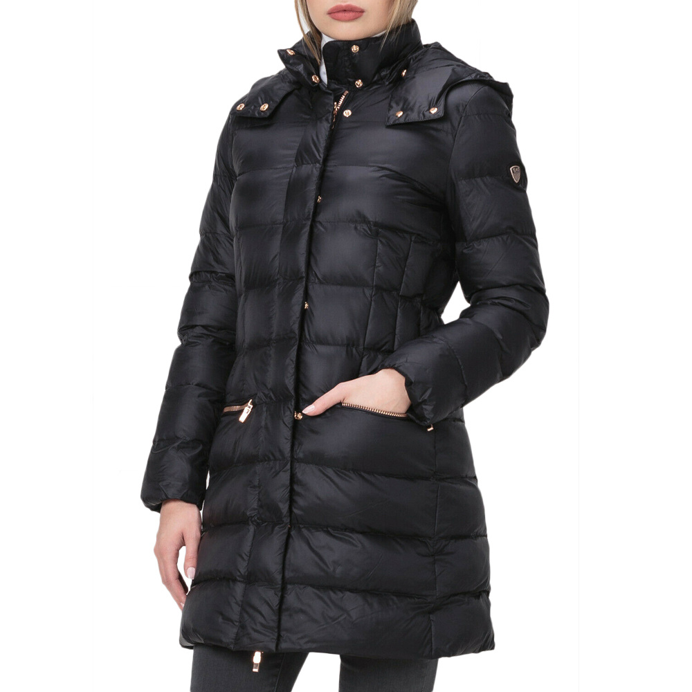 Emporio Armani Quilted Cotton Suit In Black