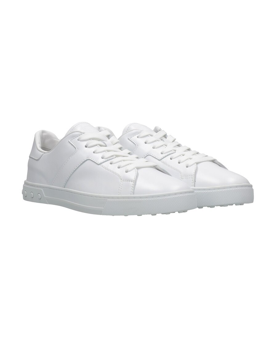 Tod's Leather Lace-up Sneakers In White
