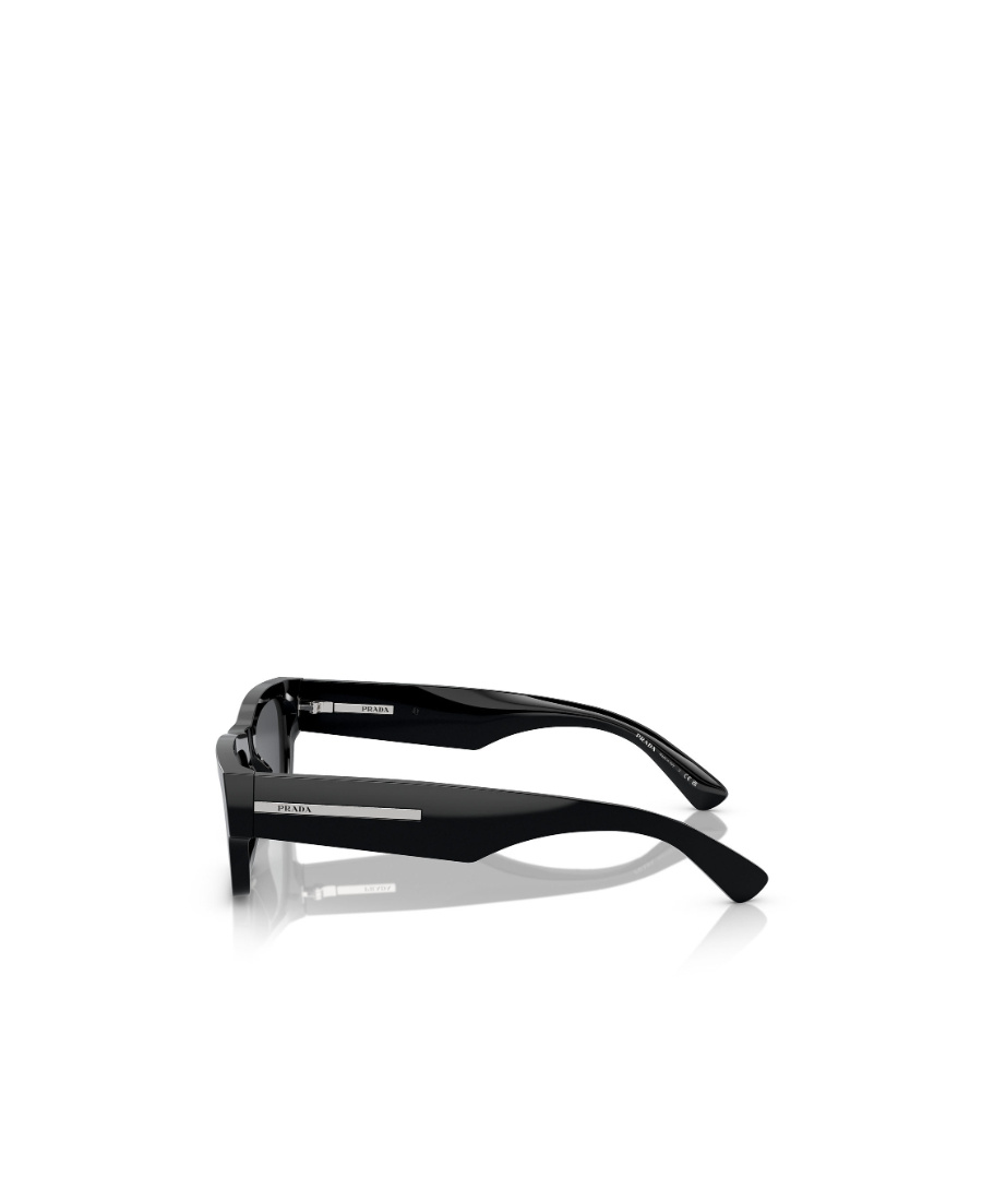 Prada Logo-engraved Rectangle-frame Sunglasses In Gray