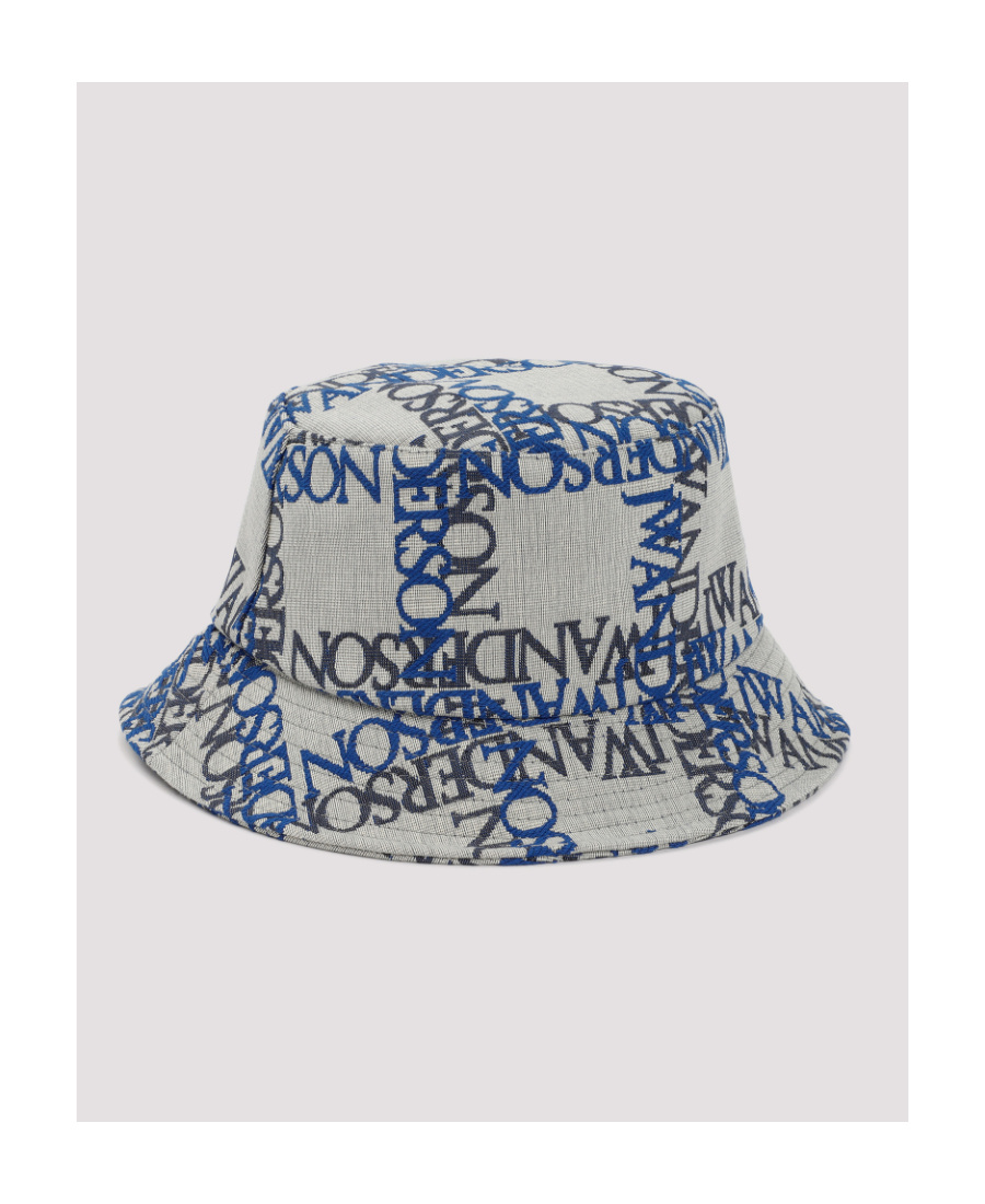Jw Anderson Logo-patch Bucket Hat In Blue