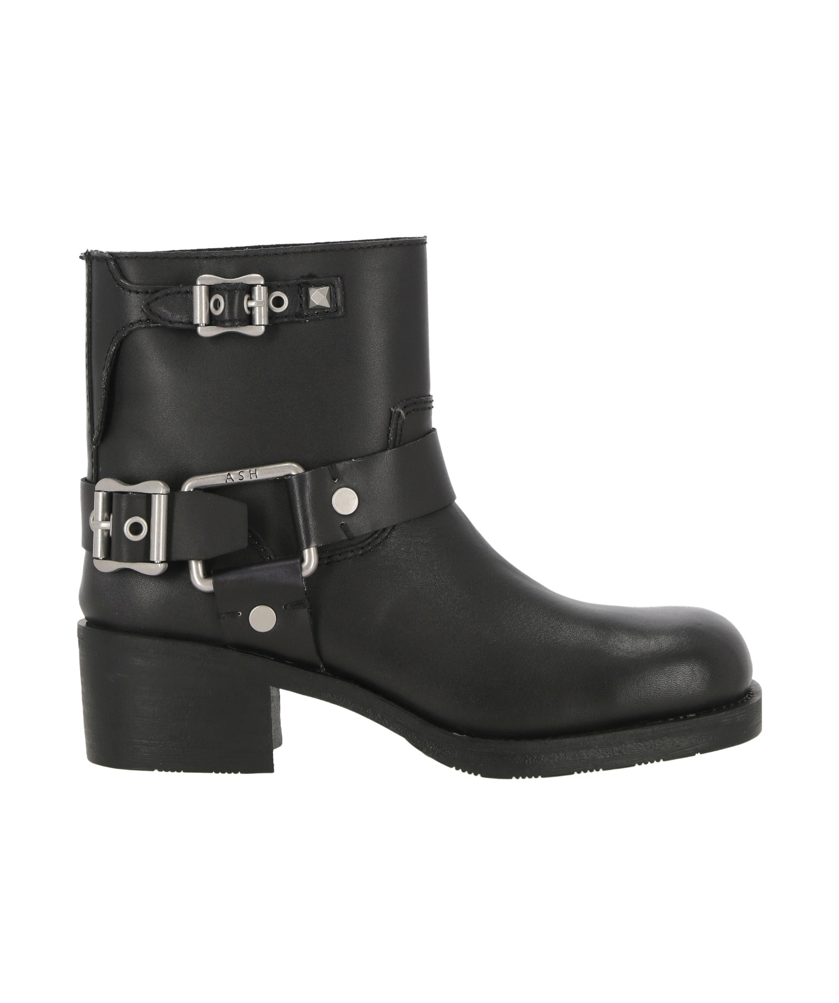 Ash Round-headed Short Boots In Black