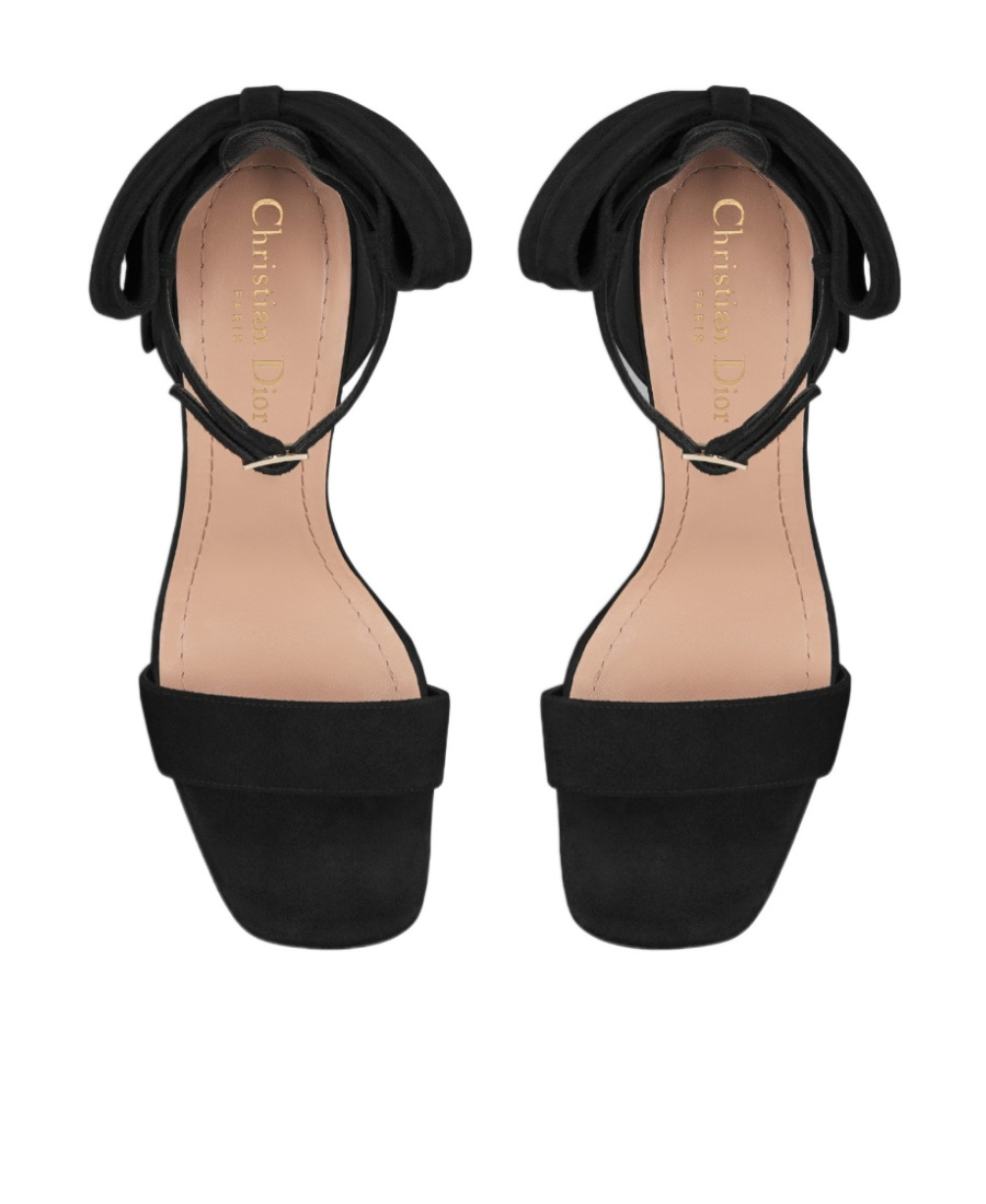 Dior Mlle Square-toed Heels Sandals In Black
