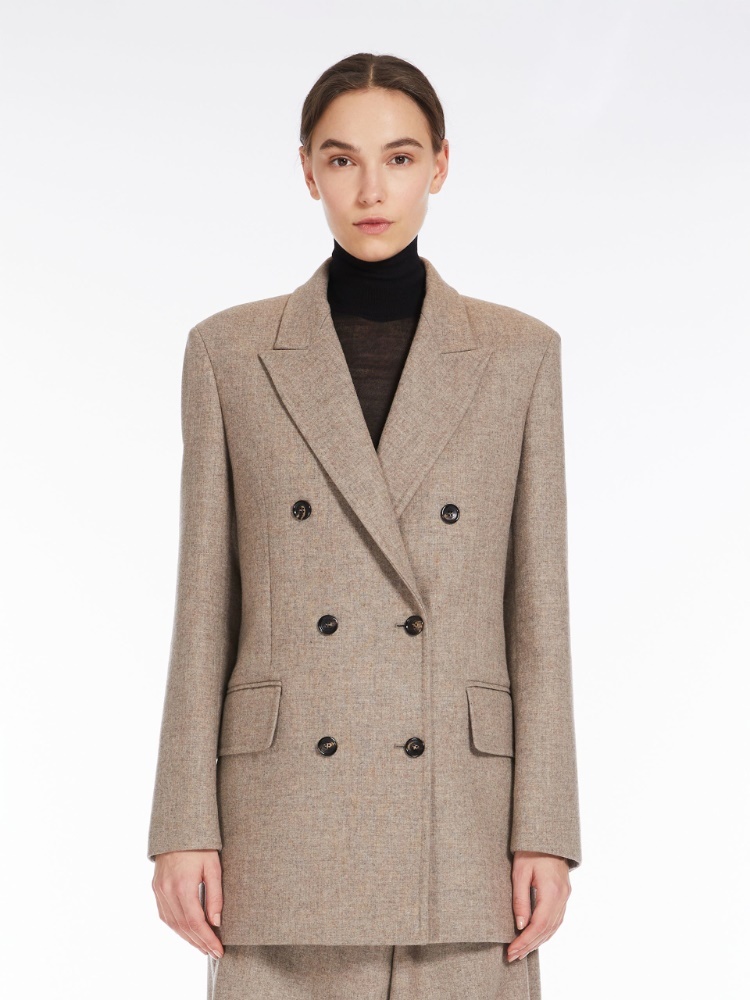 MAX MARA DOUBLE-BREASTED WOOL-BLEND BLAZER