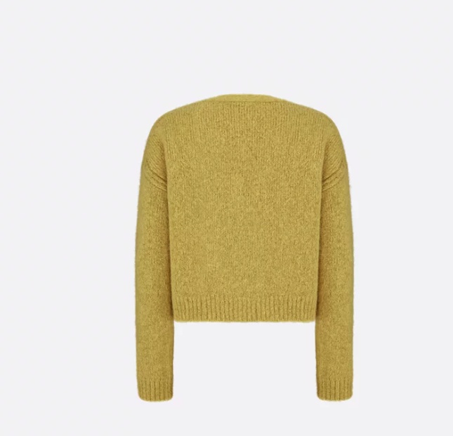 Dior Long-sleeved Cardigan In Brown