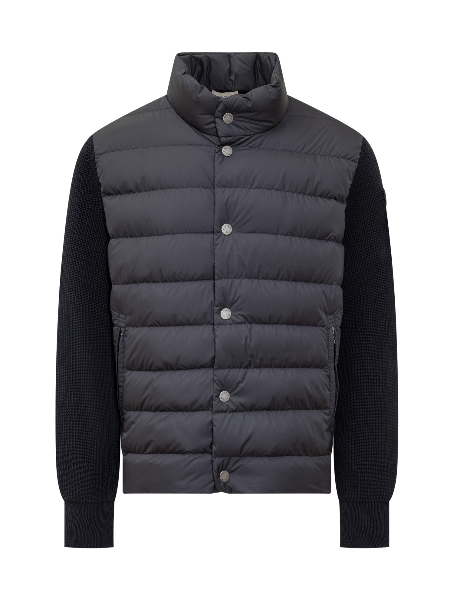 Moncler Long Sleeve Down Jacket In Midnight Blue