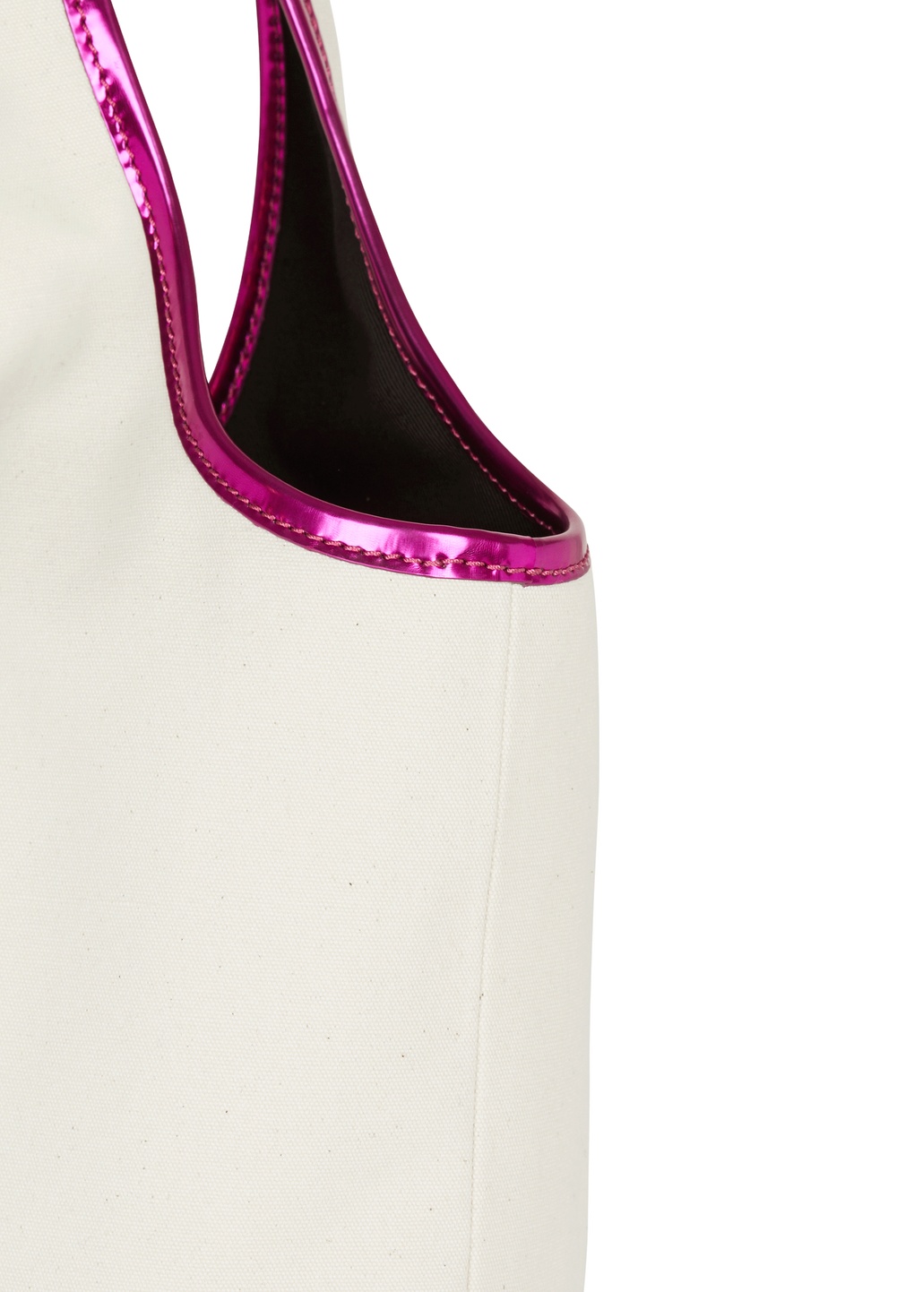 Shop Balmain Mirror-effect Leather And Canvas Grocery Bag In White
