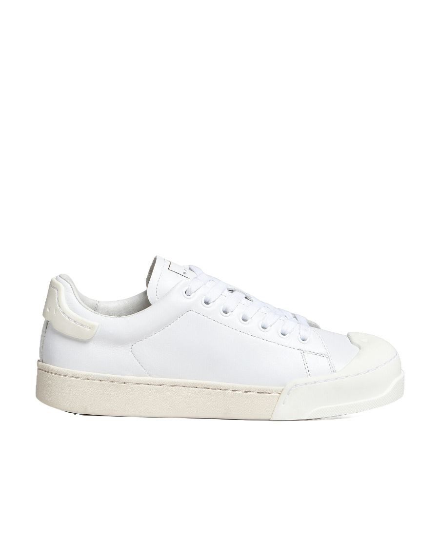 Marni Dada Bumper Leather Sneakers In White