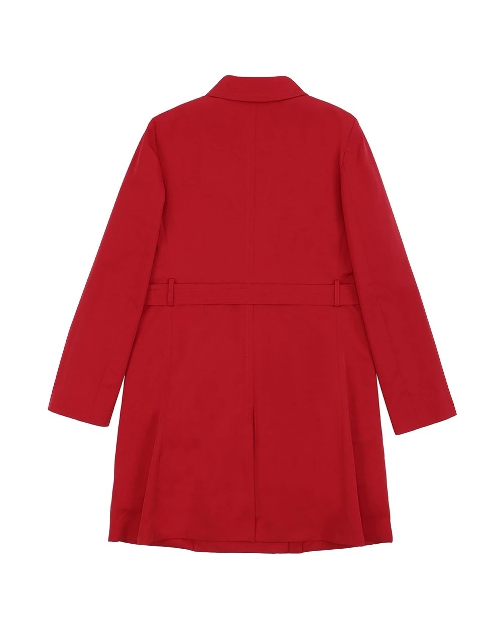Max Mara Double-breasted Belt Coat In Red