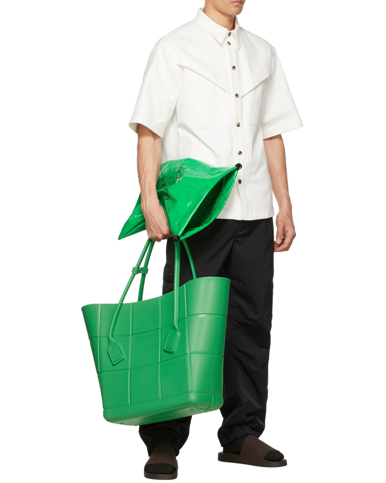 BOTTEGA VENETA LOGO-PRINT TOTE BAG