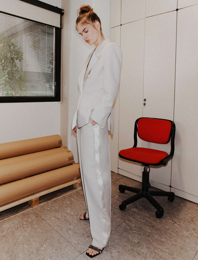 Marella Smoking Ivory Sable Trousers In White