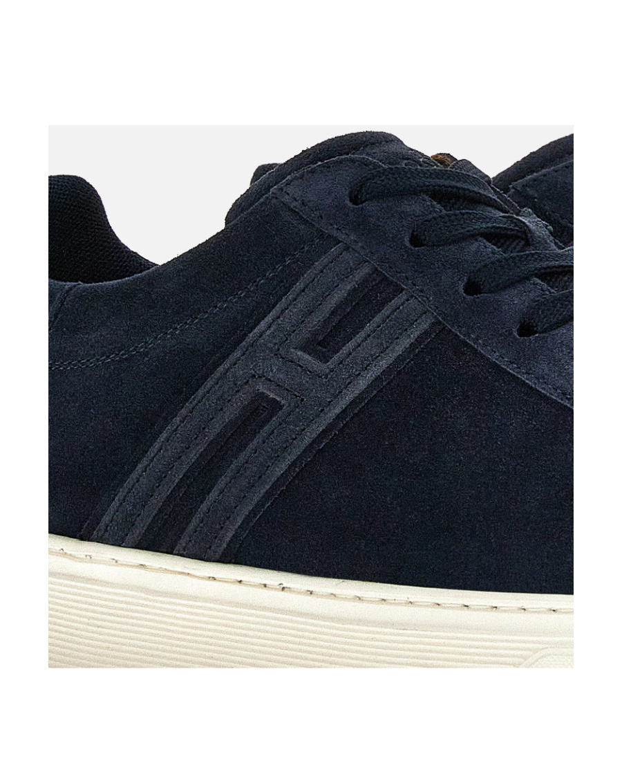 Hogan Rebel Low-op Suede Sneakers In Black