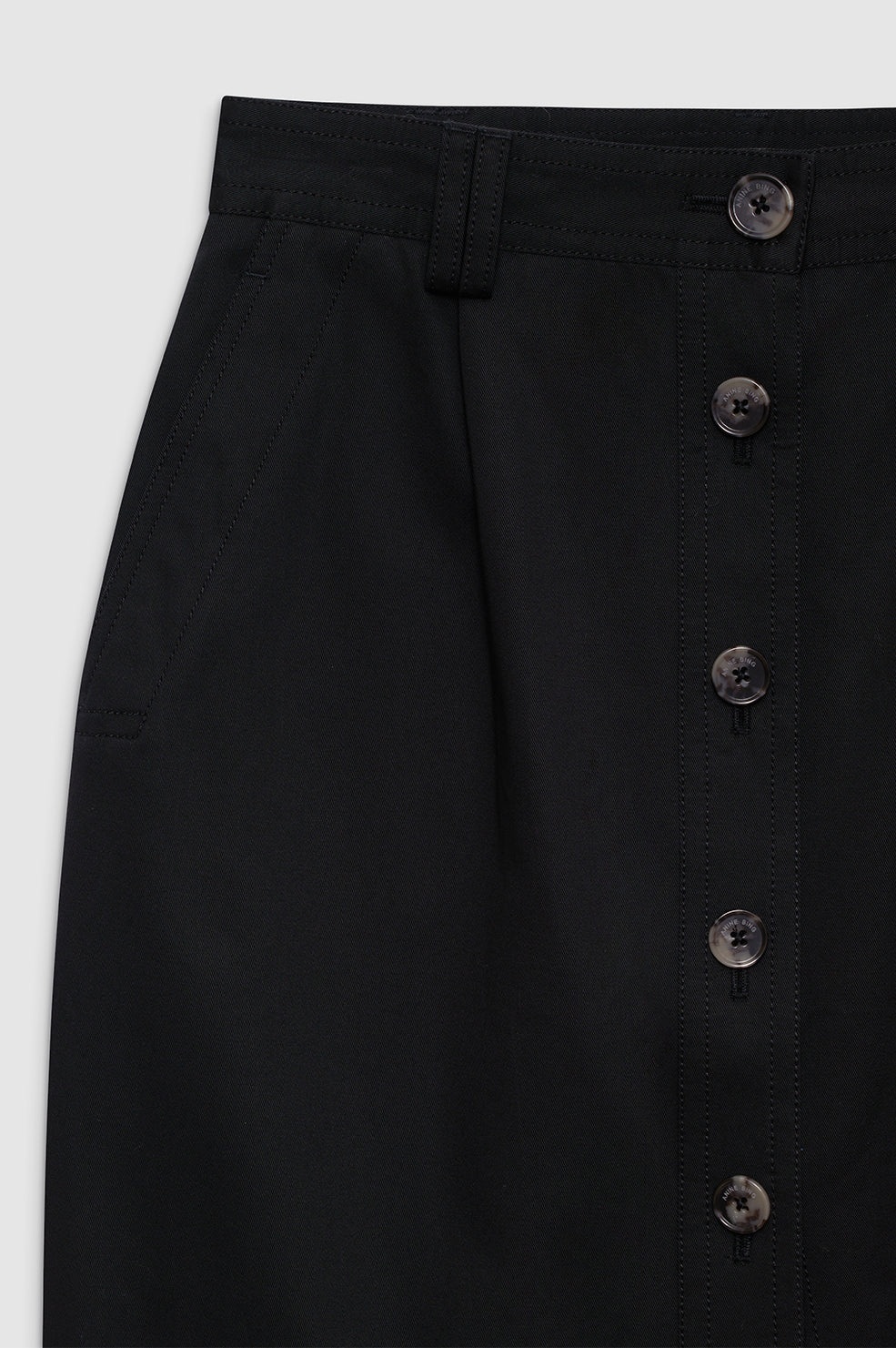 Anine Bing Zaire Midi Skirt In Black