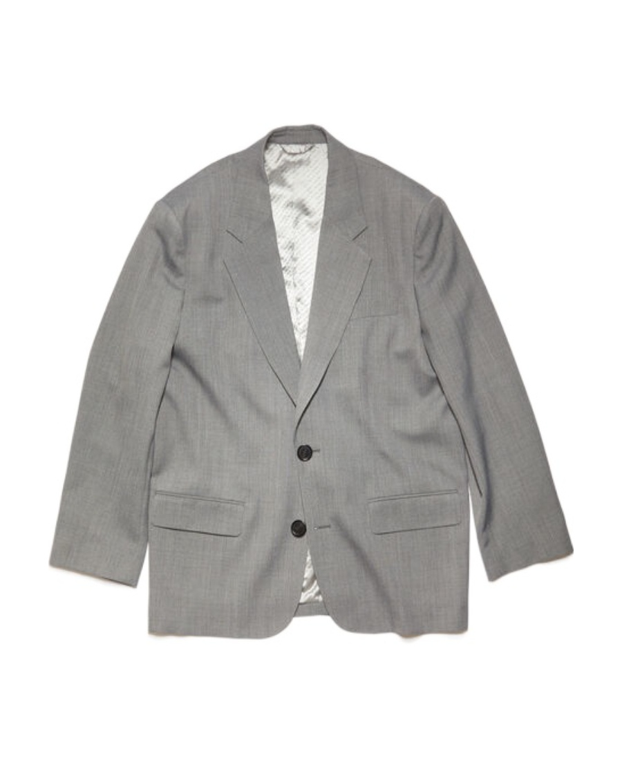 Acne Studios Single-breasted Suit Jacket In Gray