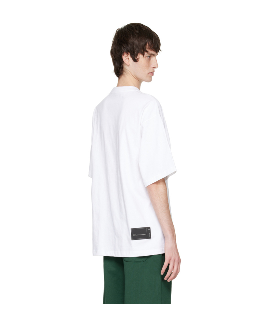 We11 Done Logo-print Cotton T-shirt In White
