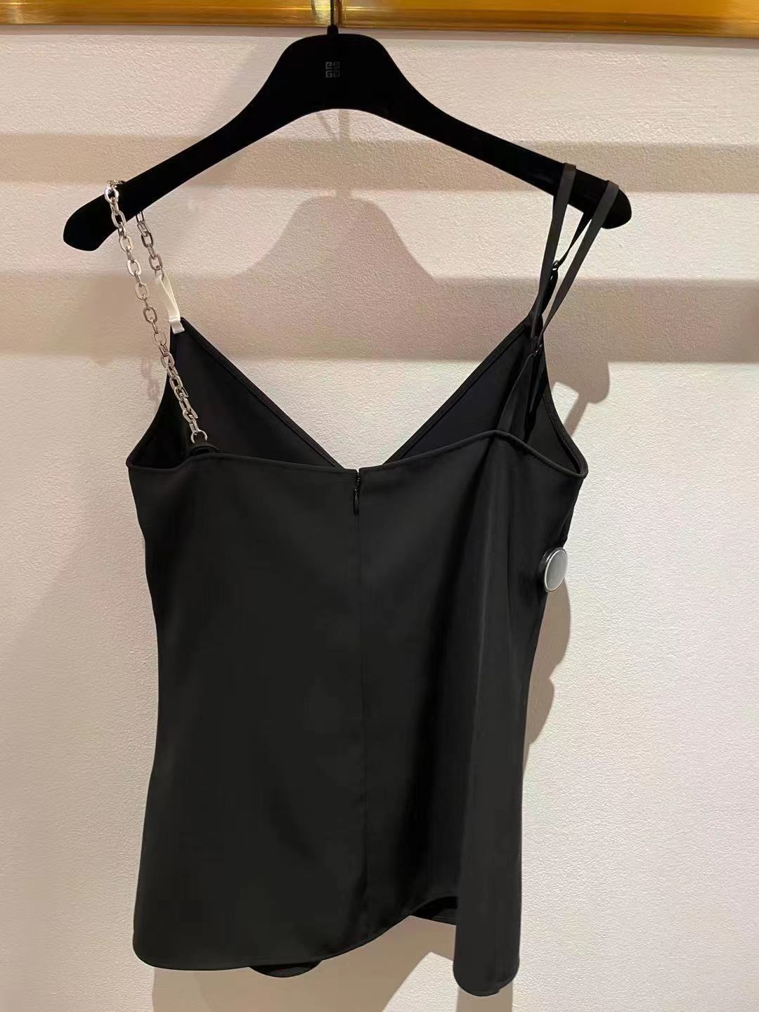 Givenchy Chain-embellished Twill Camisole In Black