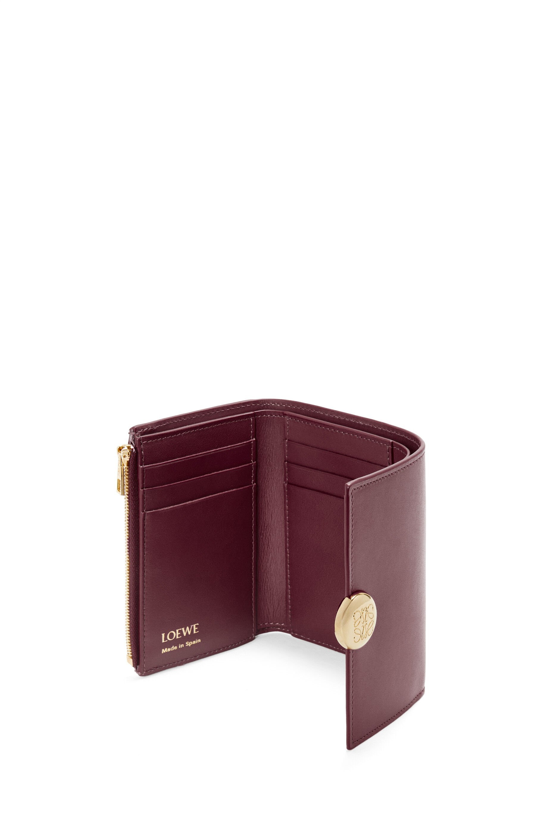 Loewe Pebble Small Vertical Wallet In Red