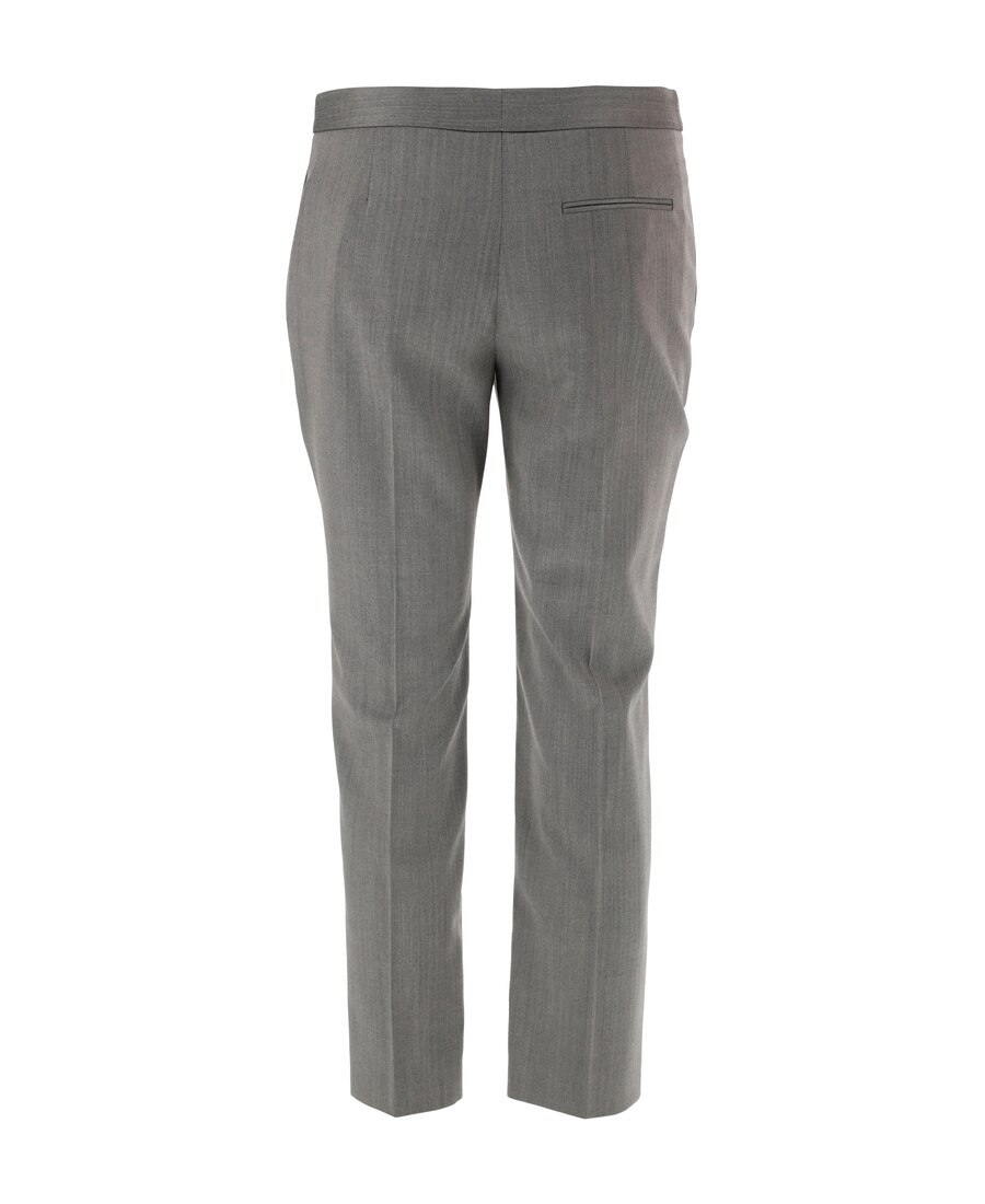 Alexander Mcqueen Wool Cropped Trousers In Gray