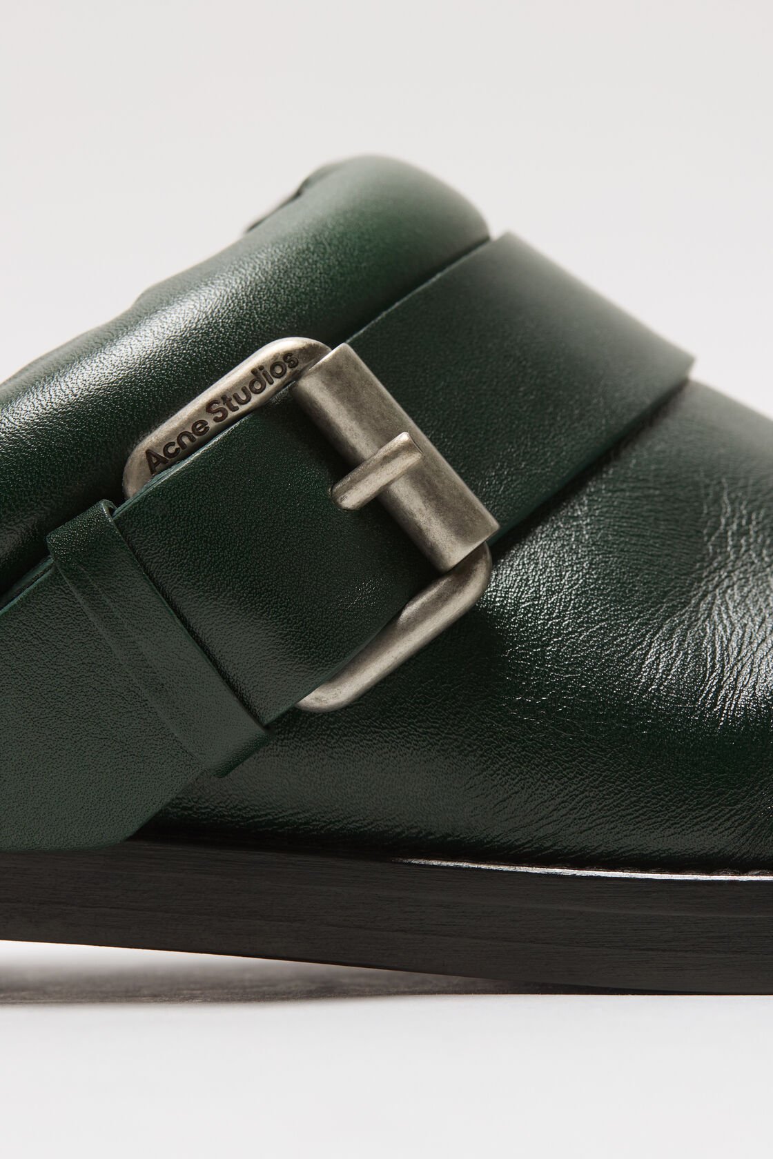 Acne Studios Round Toe Mules In Black