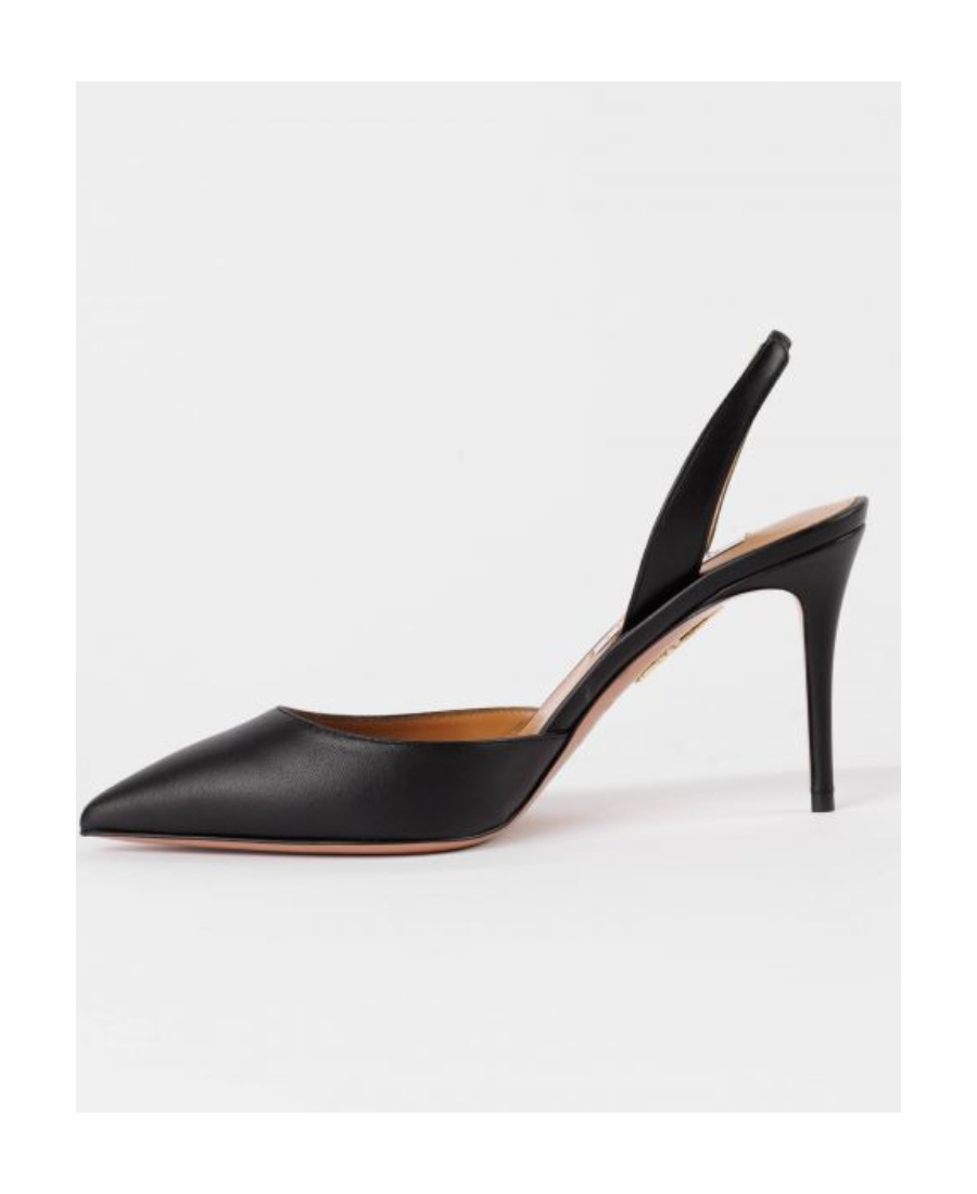 Aquazzura Logo High Heels In Black