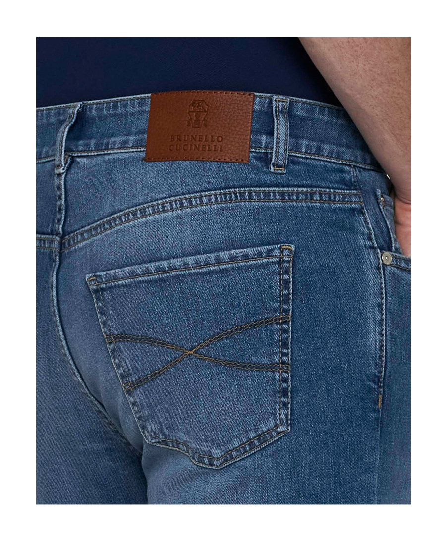 Brunello Cucinelli Rolled Cuff Denim Jeans In Blue