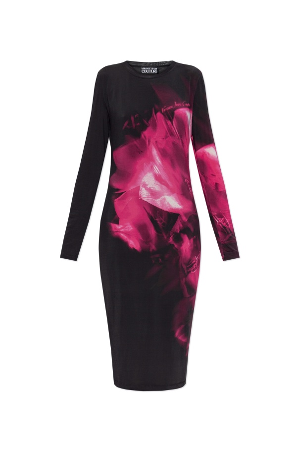 Versace Jeans Long-sleeved Dress In Black