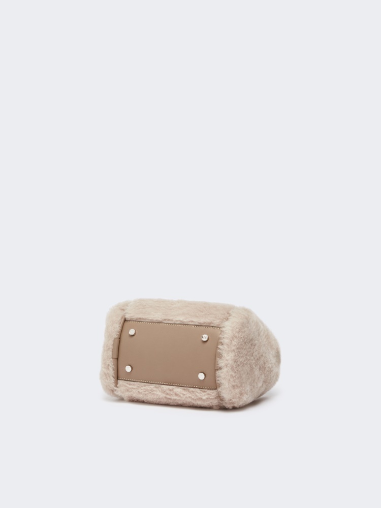 Max Mara T Marine Teddy Bear Mini Bag In Neutral