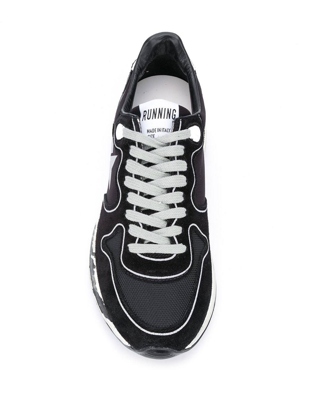 Golden Goose Running Sole Used Effect Sole Sneakers In Black