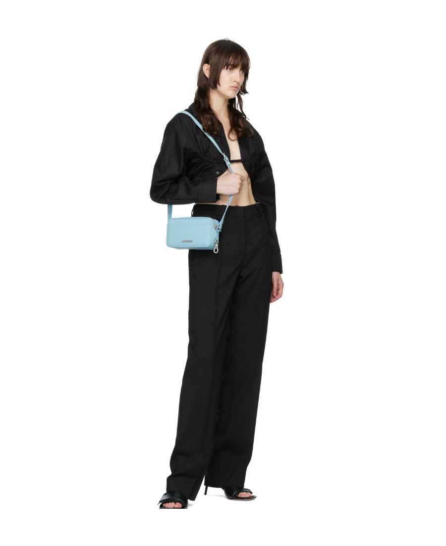 Shop Jacquemus Cropped Long-sleeve Top In Black