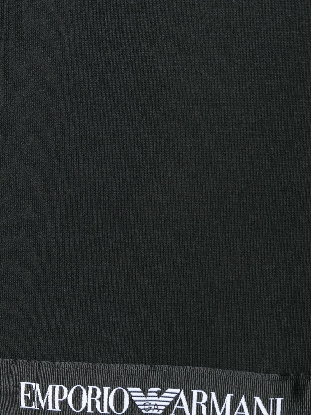 Emporio Armani Color Matching Hooded Hoodie In Black