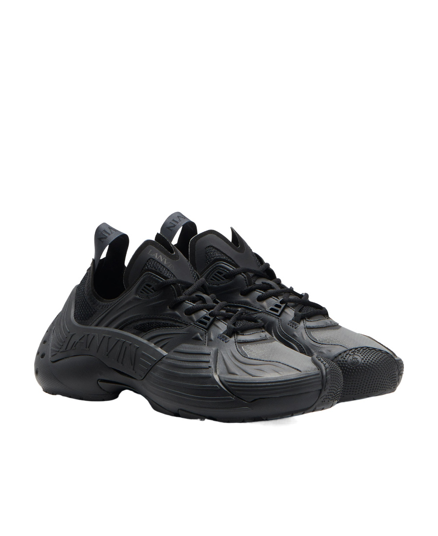 Lanvin Flash-x Low-top Sneakers - Men's - Polyester/polyurethane/rubber In Black