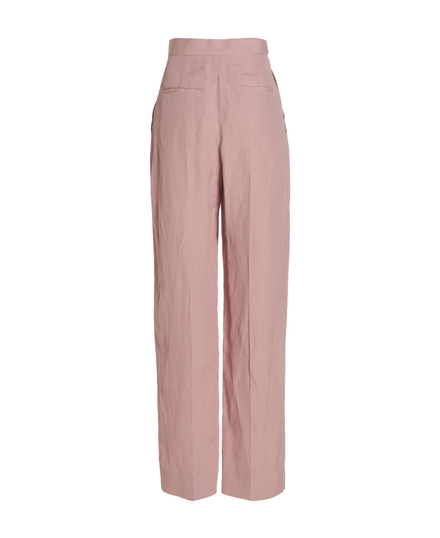 Shop Stella Mccartney Straight Leg Pleat Detailed Pants In Nude