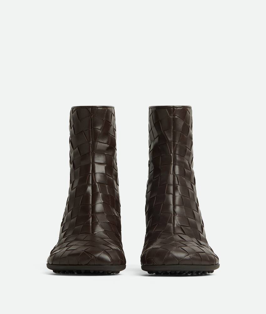 Bottega Veneta Atomic 75 Intrecciato Leather Ankle Boots In Pink